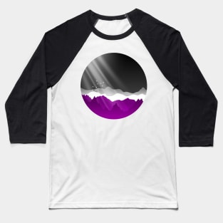 Asexual Sunrise Mountains Landscape Baseball T-Shirt